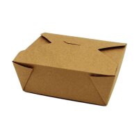 Foodbox eckig, Vollpappe, braun, 1275ml/45oz Karton