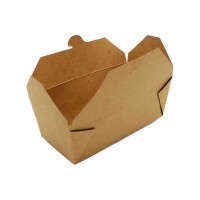 Foodbox eckig, Vollpappe, braun, 1.560ml/55oz Karton