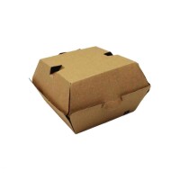 Hamburgerbox, Wellpappe, braun, 11,5x11,5x9cm Karton