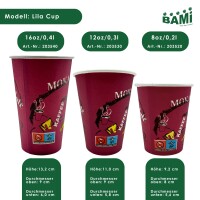 Kaffeebecher -Lila Cup- 0,3l/12oz Karton