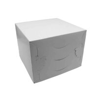 Tortenkarton h&ouml;henverstellbar, wei&szlig;, Vollpappe, 31x31cm H:24,5/30/37/44cm Packung