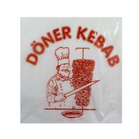 Dönertüten weiß mit Druck "Döner Kebab" 16x16cm Packung
