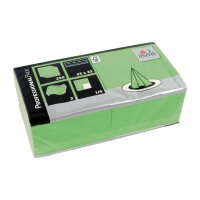 Zelltuch-Servietten, 3-lagig, 1/4 Falz, 33x33cm, grün Karton