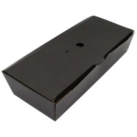 Lunchbox Large, Wellpappe, schwarz, 29,5x12x6,5cm