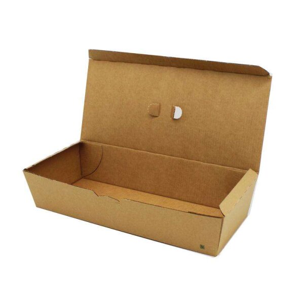 Lunchbox Large, Wellpappe, braun, 29,5x12x6,5cm