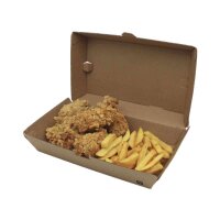 Lunchbox Medium, Wellpappe, braun, 21,5x12x7,5cm