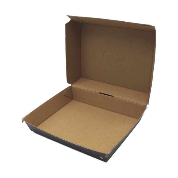 Lunchbox Small, Wellpappe, schwarz, 18x14,5x7cm