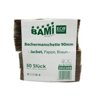 Bechermanschetten braun für Becher Ø 90mm