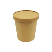 Suppenbecher To Go, Pappe, braun, 765ml/26oz Muster
