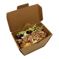 Foodbox D-Box Single, Wellpappe, braun, 12x6,5x11cm Muster