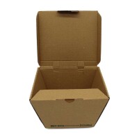 Foodbox D-Box Double, Wellpappe, braun, 12,5x12x11cm Karton