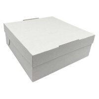 Tortenkarton wei&szlig;, Wellpappe, 32x32x12cm, 2-Teilig Packung