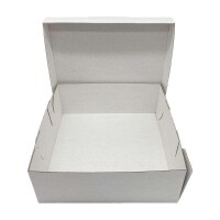 Tortenkarton weiß, Wellpappe, 32x32x12cm, 2-Teilig Muster