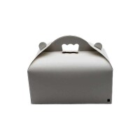 Konditorbox mit Griff, wei&szlig;, 20x13x9cm, M