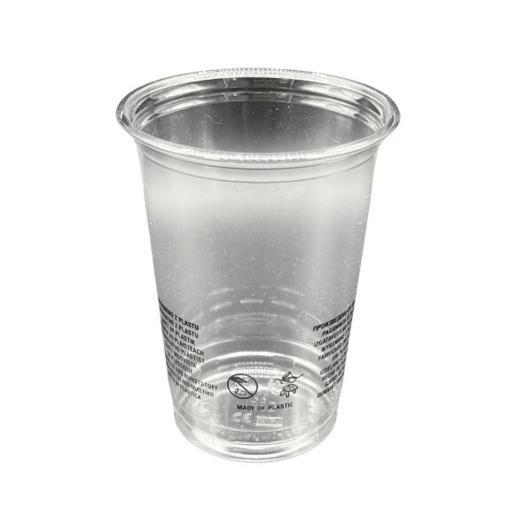 Smoothie-Becher (Clear Cups),  lang, 225ml - 100% rPET Karton