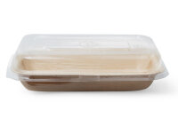 LEEF-Take-away-Box, rechteckig, 18x12x4.75cm mit Deckel aus 100% recyceltem Ozean Plastik