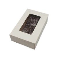 Tortenkarton, wei&szlig; mit Sichtfenster 18,5x12x5cm