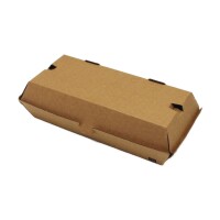 Hot Dog Box, Wellpappe, braun, 20x8,3x6,4cm