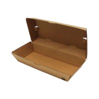 Hot Dog Box, Wellpappe, braun, 20x8,3x6,4cm Packung