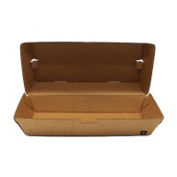 Hot Dog Box, Wellpappe, braun, 20x8,3x6,4cm Packung