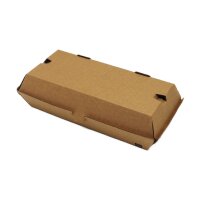 Hot Dog Box, Wellpappe, braun, 20x8,3x6,4cm Karton