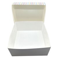 Tortenkarton, weiß mit Deckel, 2-Teilig, 32x32x15cm