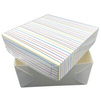 Tortenkarton, weiß mit Deckel, 2-Teilig, 32x32x15cm Packung