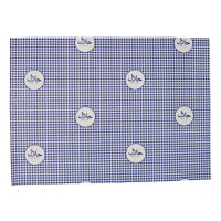 Frischhaltepapier, blau kariert, -HALAL- 1/8 Bogen 25x37cm Packung