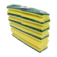 Reinigungsschwamm mit Griff, gelb/grün, groß Packung