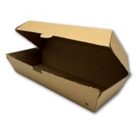 Lunchbox/Menübox, Wellpappe, braun, 26x9x9cm