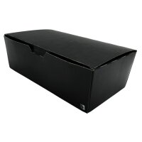 Lunchbox/Menübox Medium, Vollpappe, schwarz, 21,5x12x7,5cm Karton