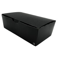 Lunchbox Medium, Vollpappe, schwarz, 21,5x12x7,5cm Muster