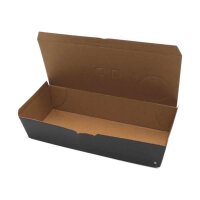 Lunchbox Large, Wellpappe, schwarz, 29,5x12x6,5cm Karton