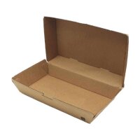 Lunchbox Medium, Wellpappe, braun, 21,5x12x7,5cm Packung