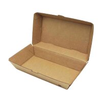 Lunchbox/Menübox Medium PLUS, Wellpappe, braun, 23,5x12x9cm Muster