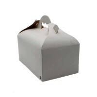 Konditorbox mit Griff, wei&szlig;, 17,8x10,6x8cm, S Karton