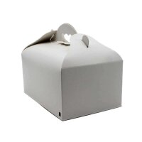 Konditorbox mit Griff, wei&szlig;, 20x13x9cm, M Karton