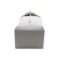 Tortenkarton mit Griff, weiß, 20x13x9cm, M Karton