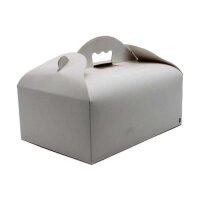 Konditorbox mit Griff, wei&szlig;, 23x16x9cm, L Packung