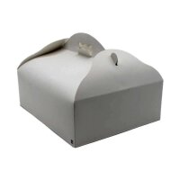 Konditorbox mit Griff, wei&szlig;, 26x22x9cm, XL Karton