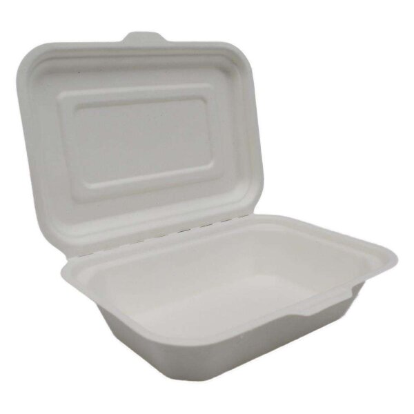 Lunchbox Small, Zuckerrohr, weiß, 18,5x13x5,8cm Packung