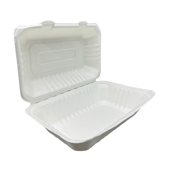 Lunchbox Large, Zuckerrohr, weiß, 23,2x15,7x8cm